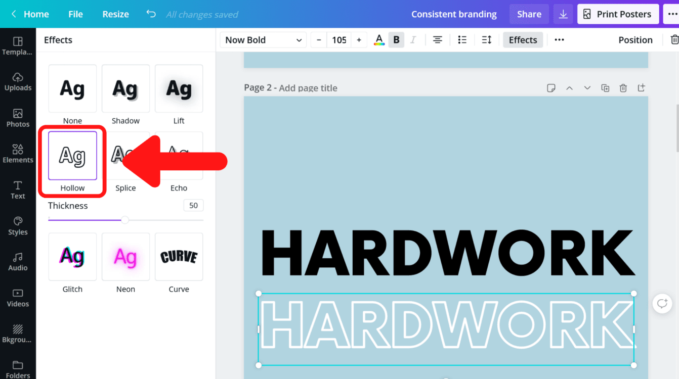 How to Outline Text in Canva  