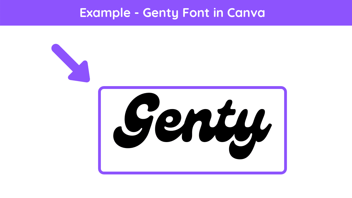 genty font, Best Cursive Fonts on Canva