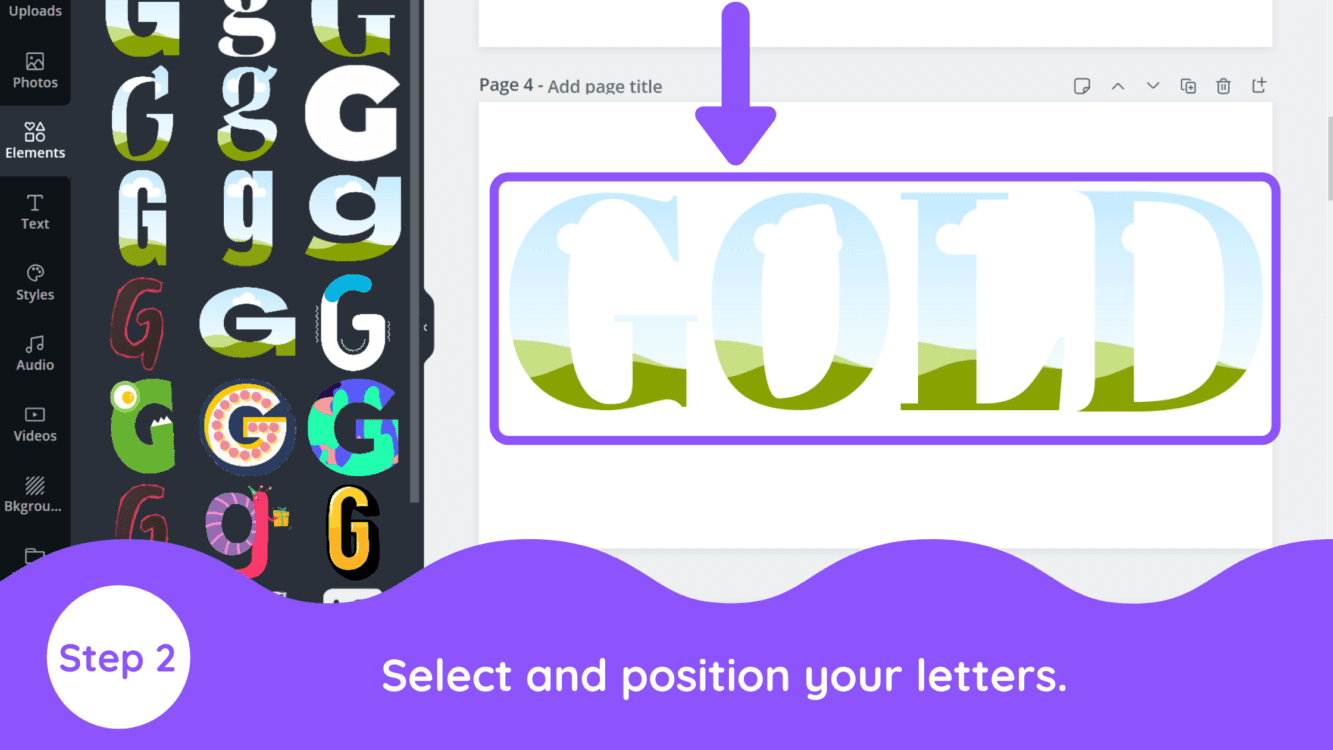 How To Make Silver and Gold Letters in Canva - Design Hub