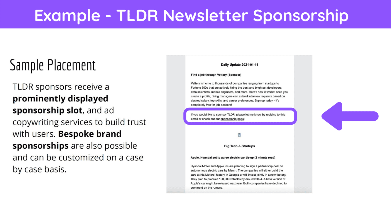 sponsored content newsletter, newsletter sponsored ad, newsletter monetization, newsletter brand sponsorship, newsletter sponsorship