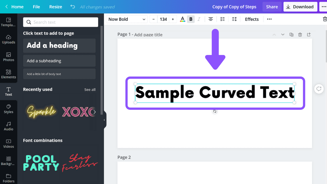 How to Create Curved Text in Canva - Blogging Guide