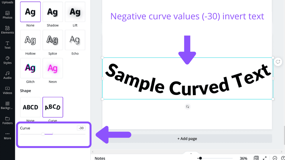 How to Create Curved Text in Canva - Blogging Guide