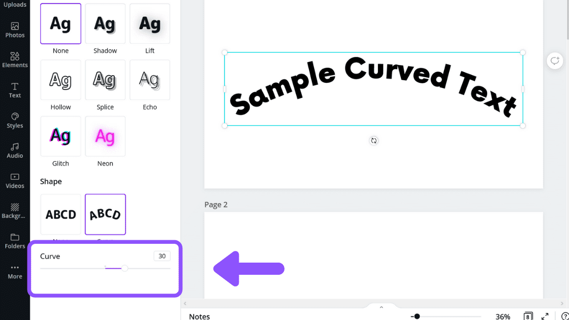 How to Create Curved Text in Canva - Blogging Guide