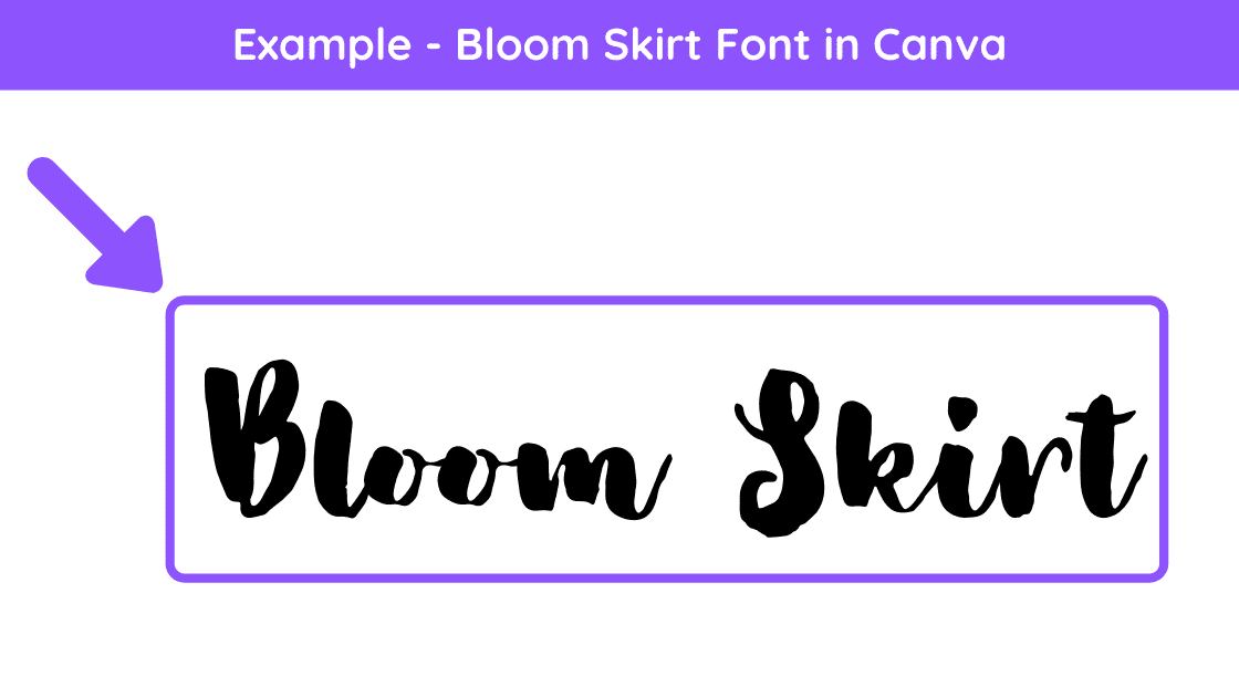 bloom skirt font, canva bloom skirt font, canva pro fonts