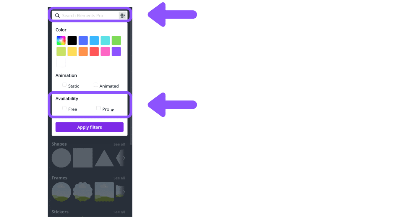 canva free element, canva pro elements, filter elements, filter canav elements
