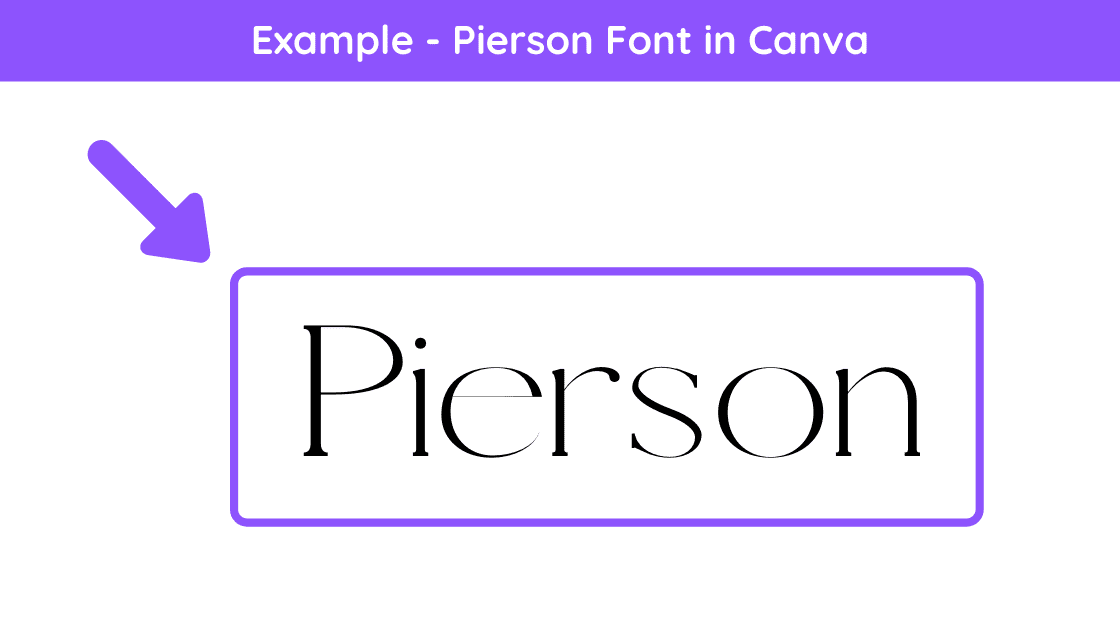 pierson font, canva pierson, canva pro fonts