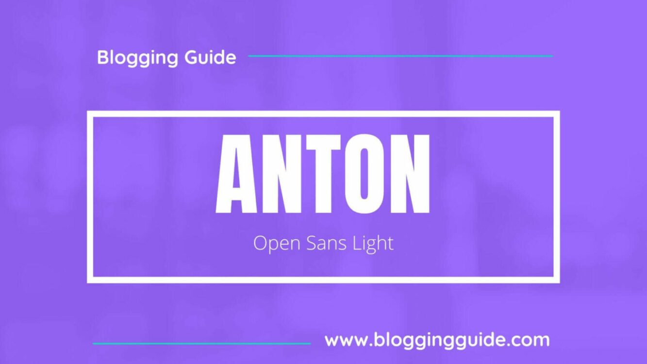 Anton Font Pairing