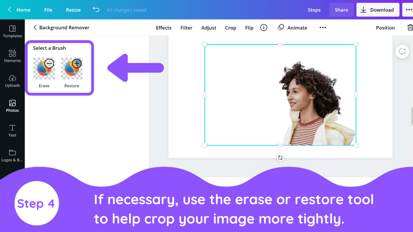 canva remove background