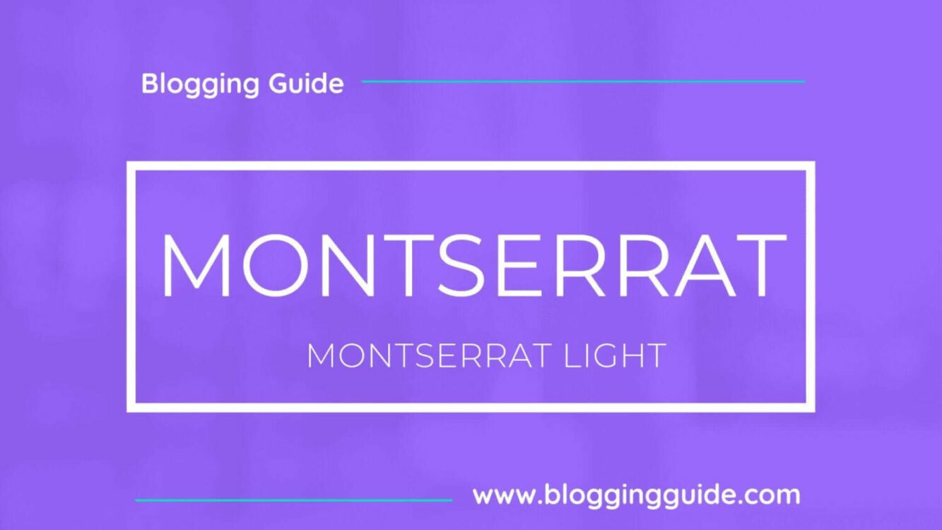 Montserrat Font Pairing