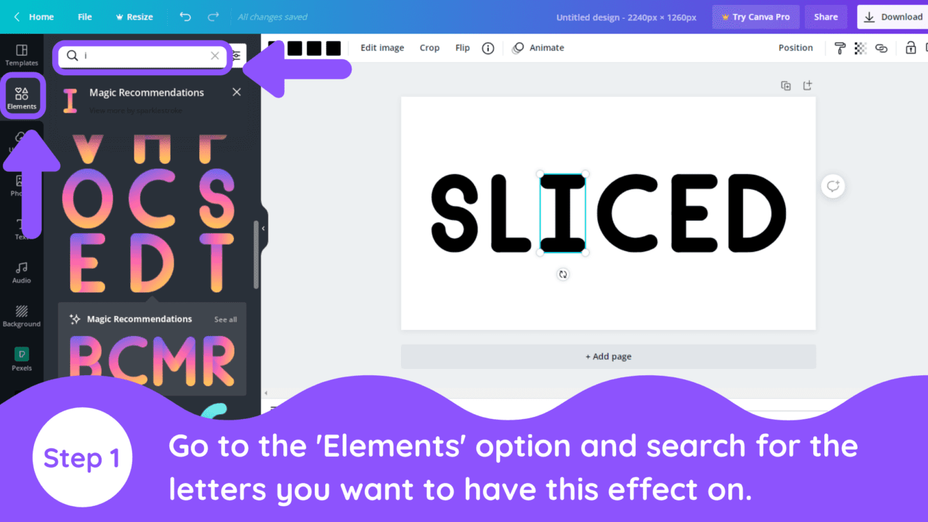 how to create a sliced text effect in canva, canva sliced text, canva sliced text effect, sliced text effect in canva, canva sliced effect