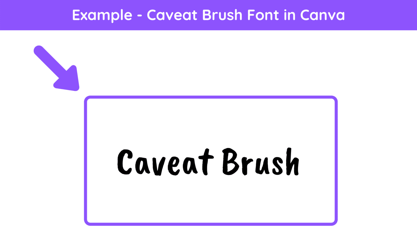 Caveat Brush Canva Font