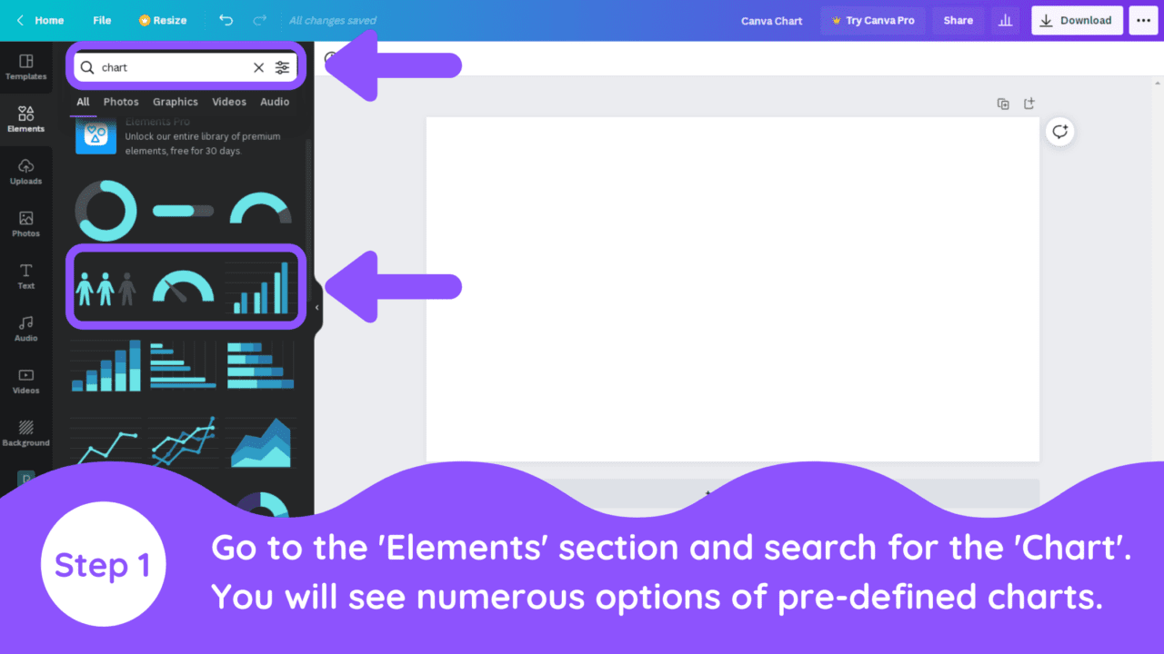 Canva charts how to create charts in canva blogging guide