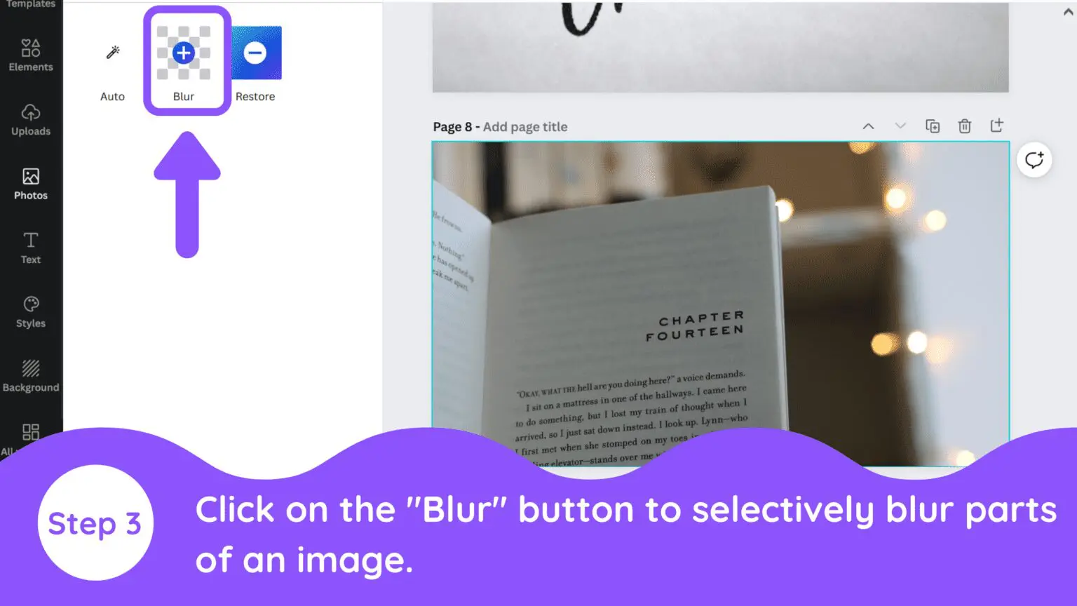 How to Blur Specific Parts of an Image in Canva (Blur Part of a Photo ...