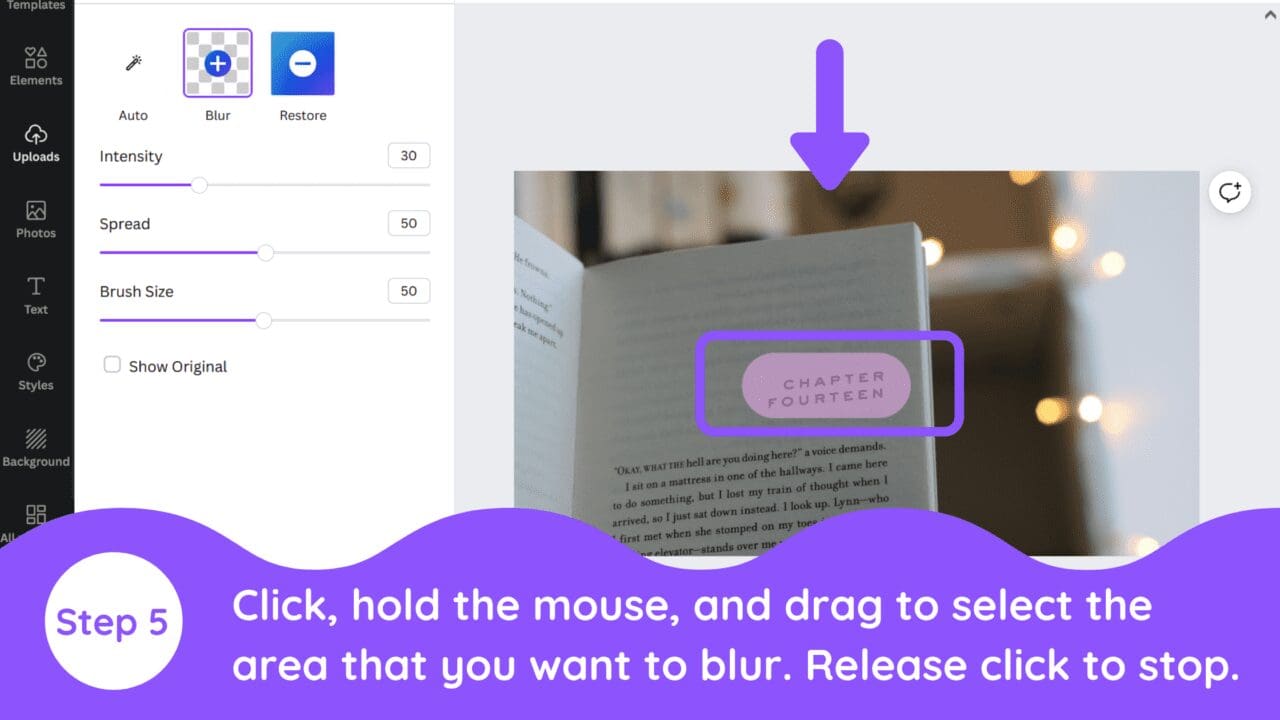 How to Blur Specific Parts of an Image in Canva (Blur Part of a Photo