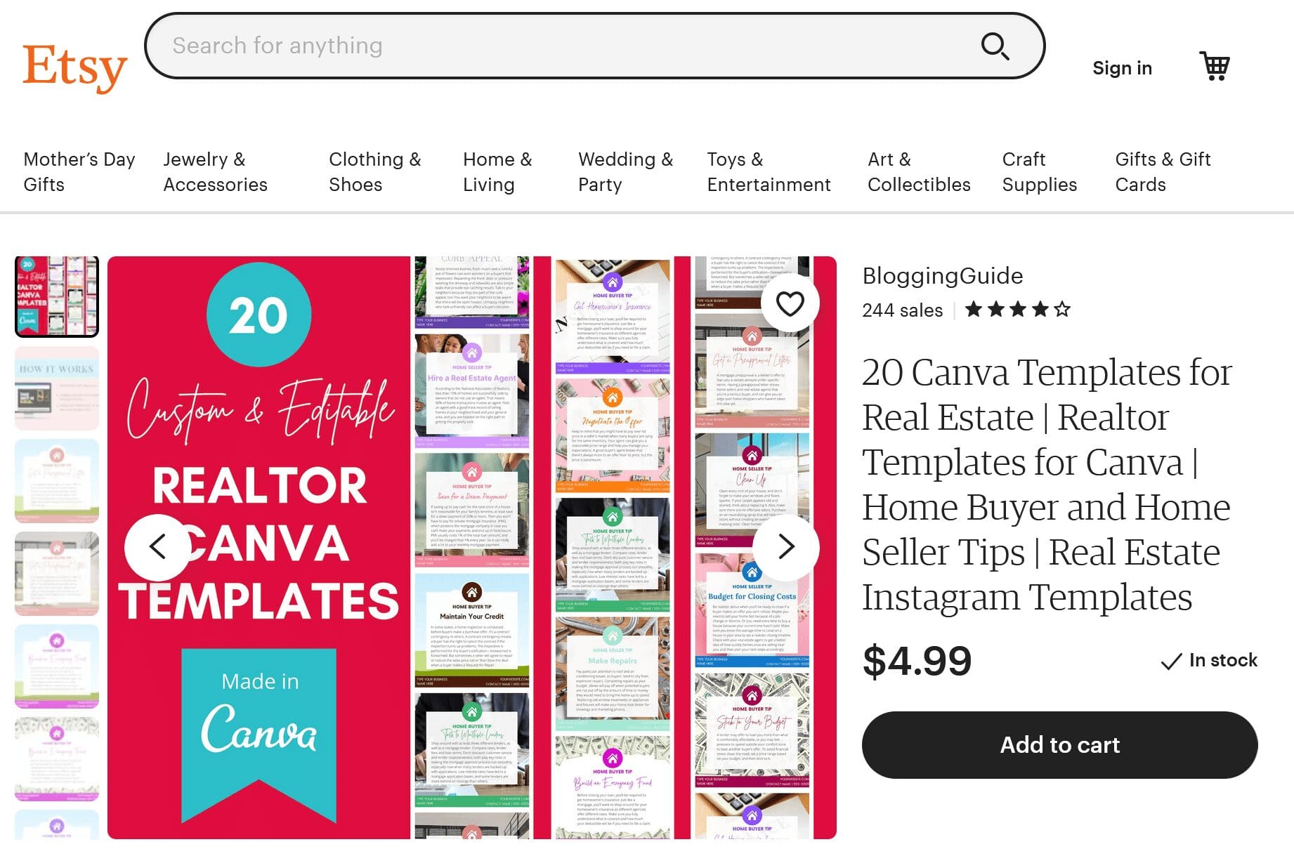 How to Sell Canva Templates on Etsy (Make Money Selling Canva Templates) -  Blogging Guide