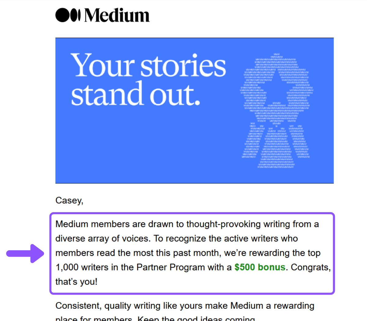 medium 500 bonus, medium 500 dollar, medium 500 dollar bonus, medium 50, medium 100, medium partner program email, medium email, medium partner program