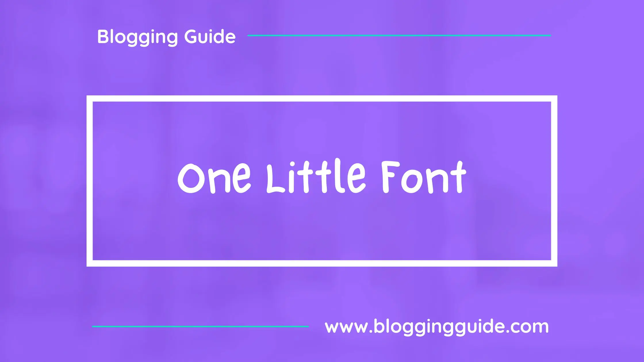 One Little Font