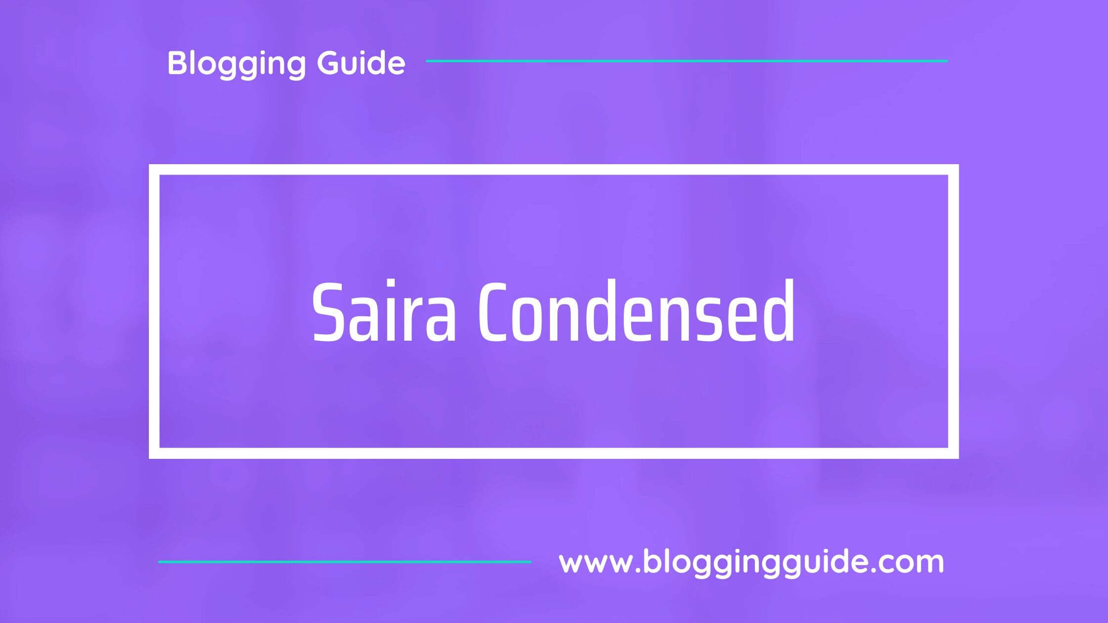 Saira Condensed Font