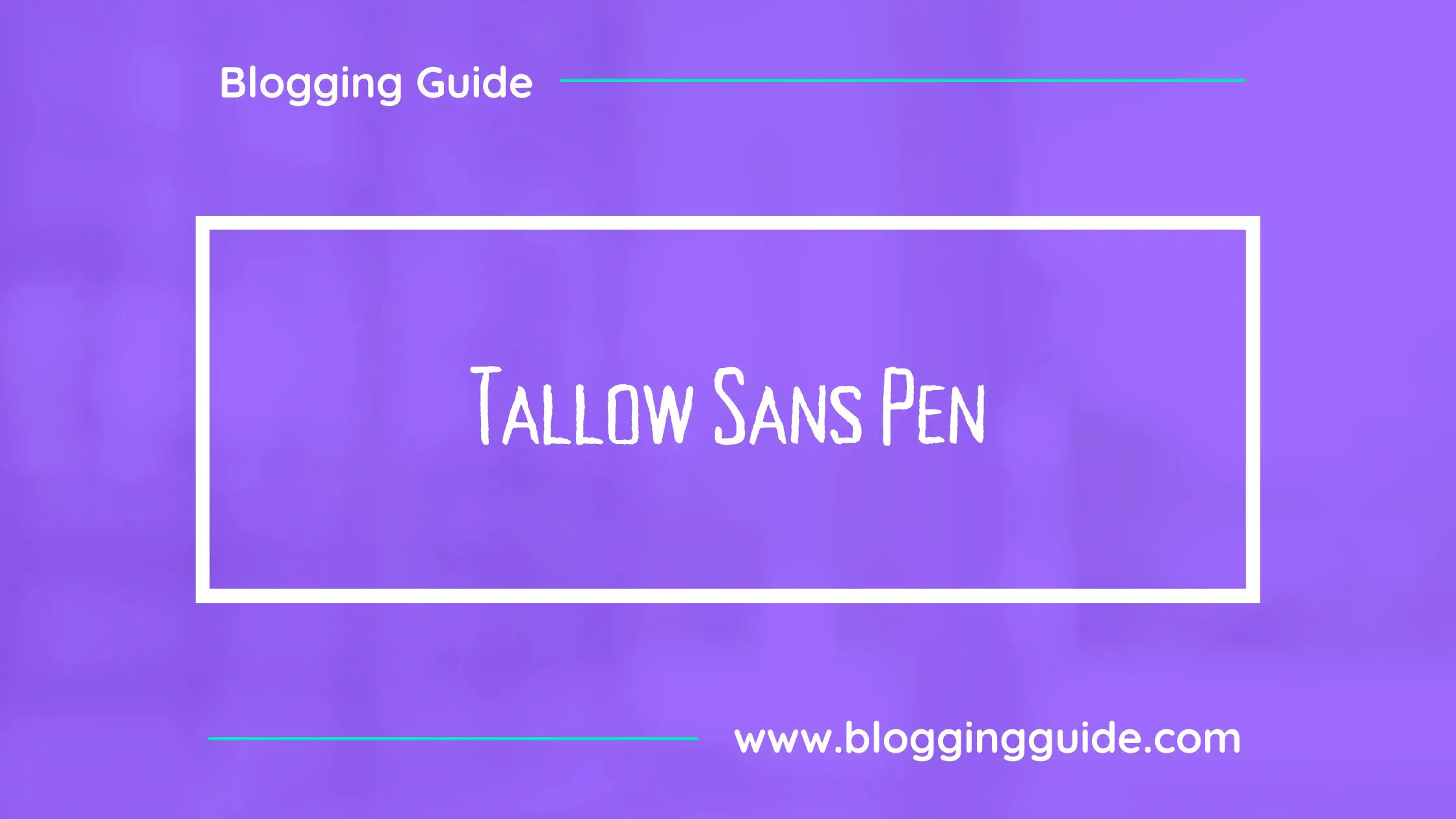 Tallow Sans Pen Canva Font