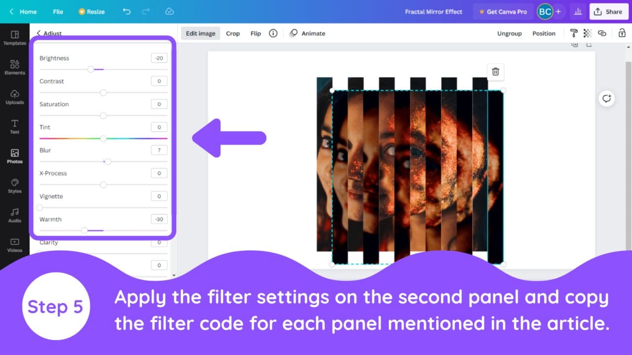 How to Create a Fractal Mirror Effect in Canva - Blogging Guide