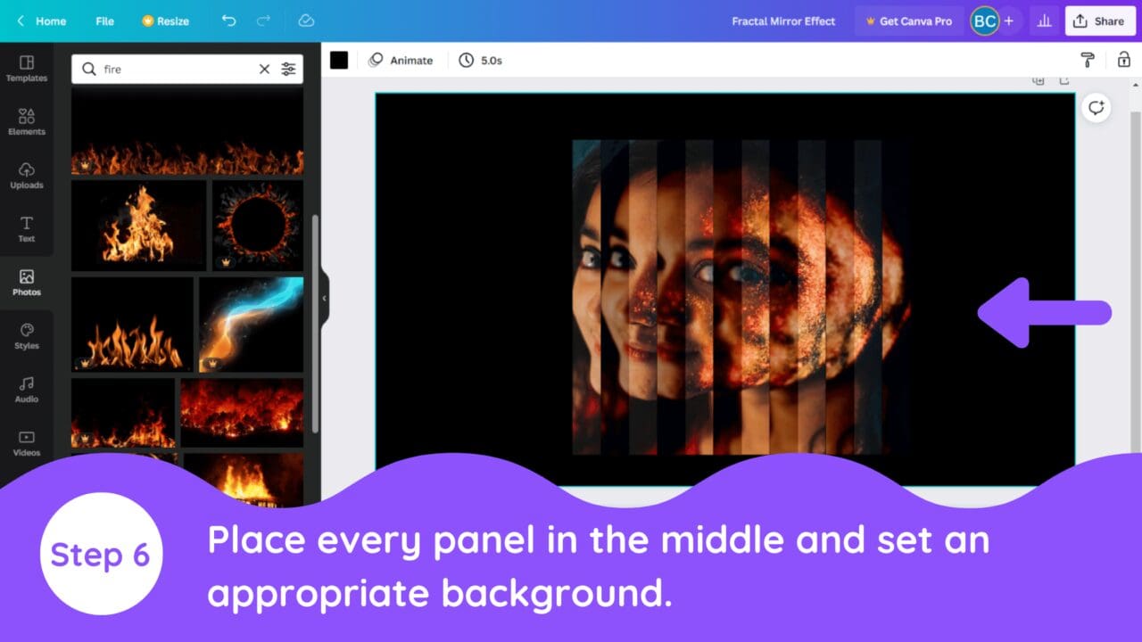 How to Create a Fractal Mirror Effect in Canva - Blogging Guide