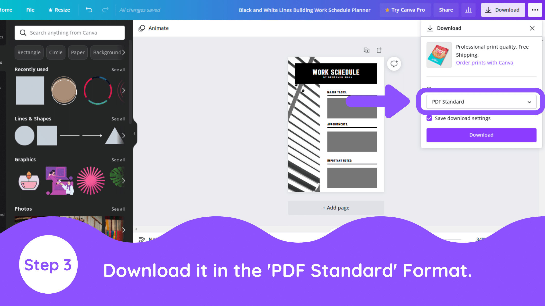 Downloading designs as flattened PDF - Canva Help Center