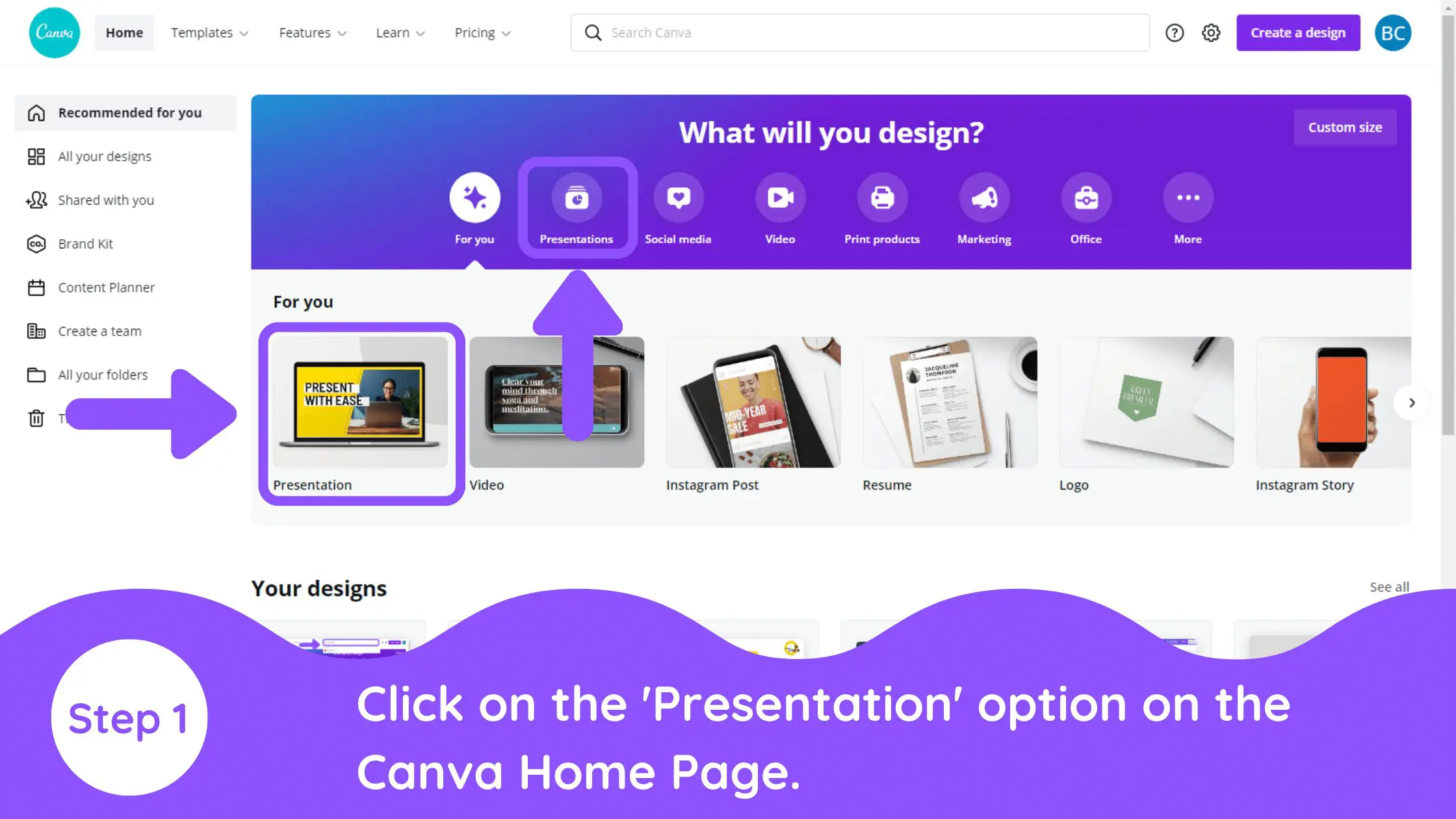 canva presentation to video