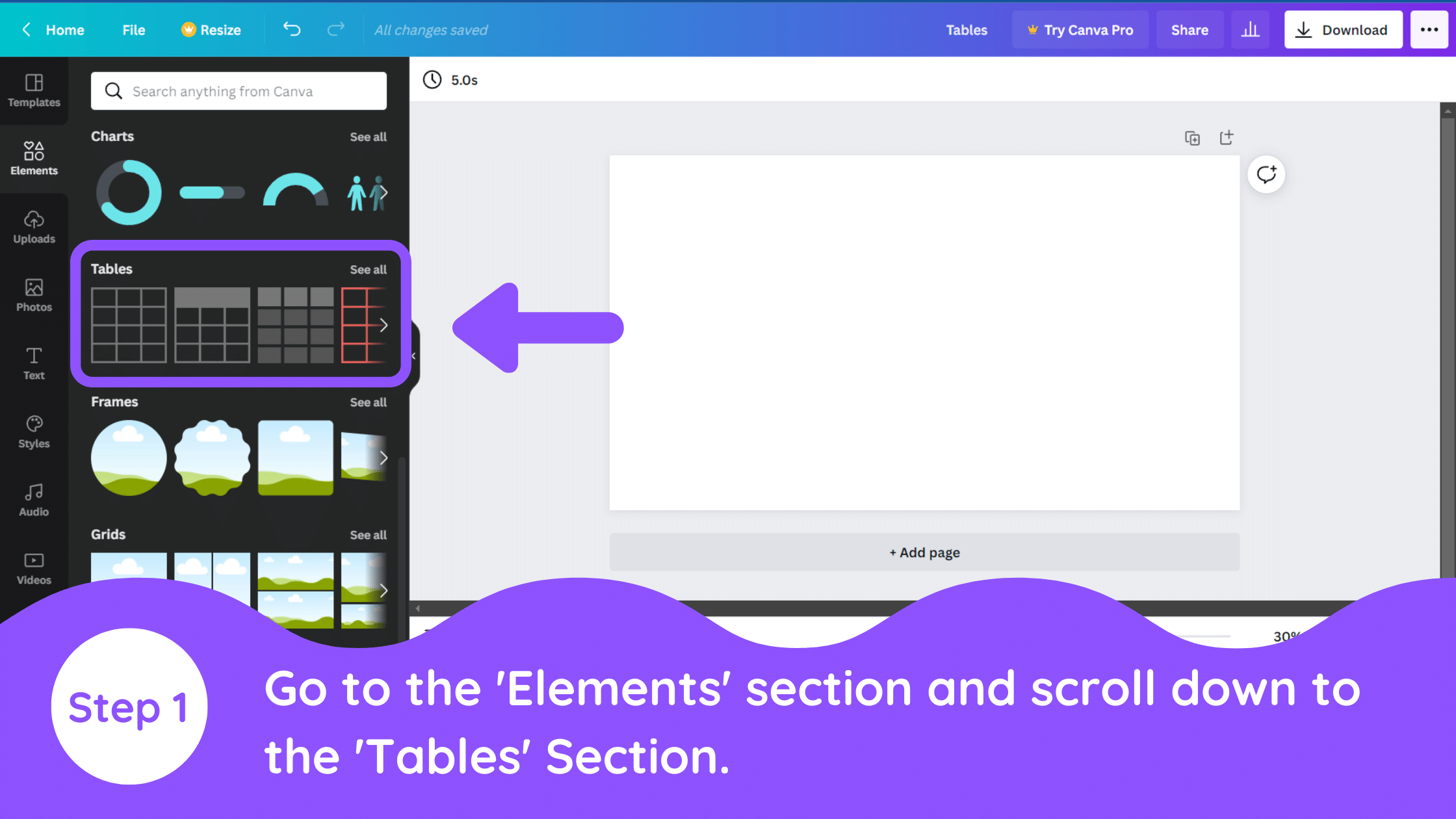 How to Create a Table in Canva