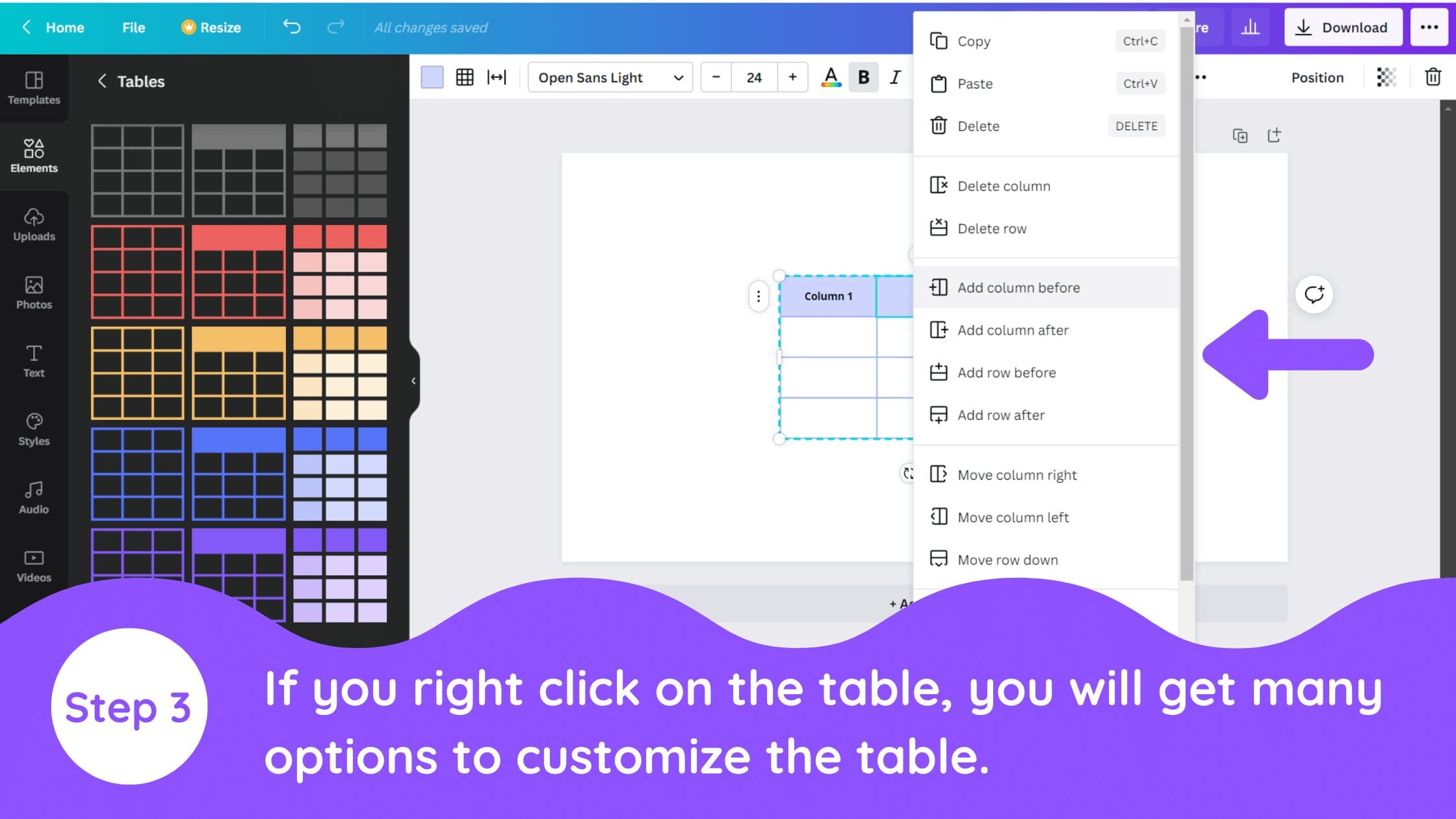 How to Create a Table in Canva - Blogging Guide