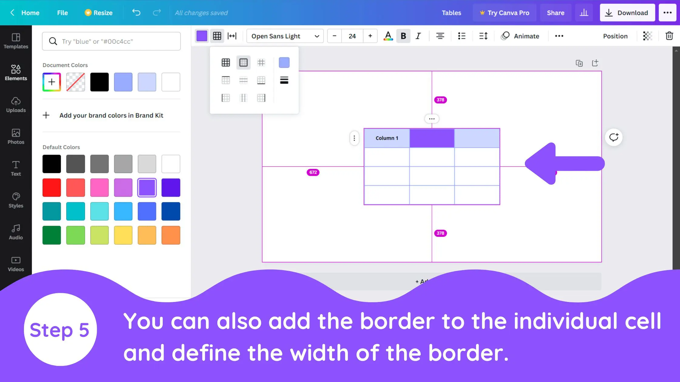 How to Create a Table in Canva