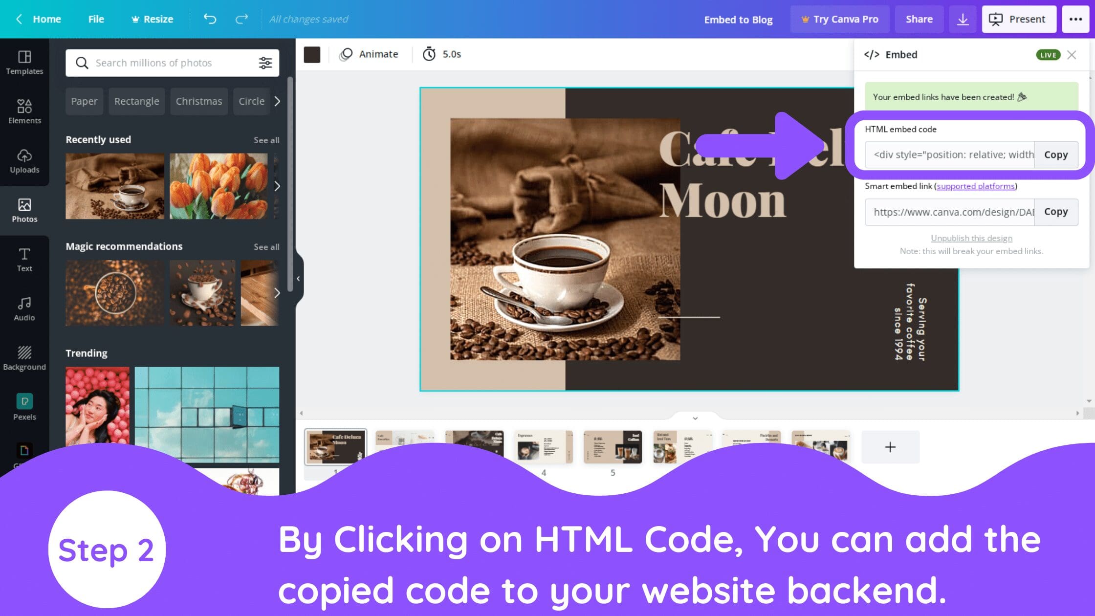 embed website in canva presentation