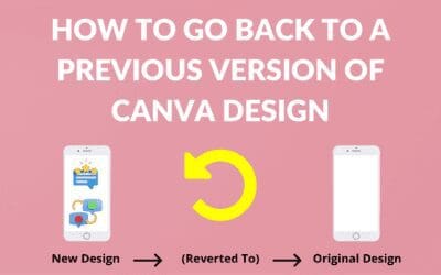 How to Go Back to an Older Version of Your Canva Design