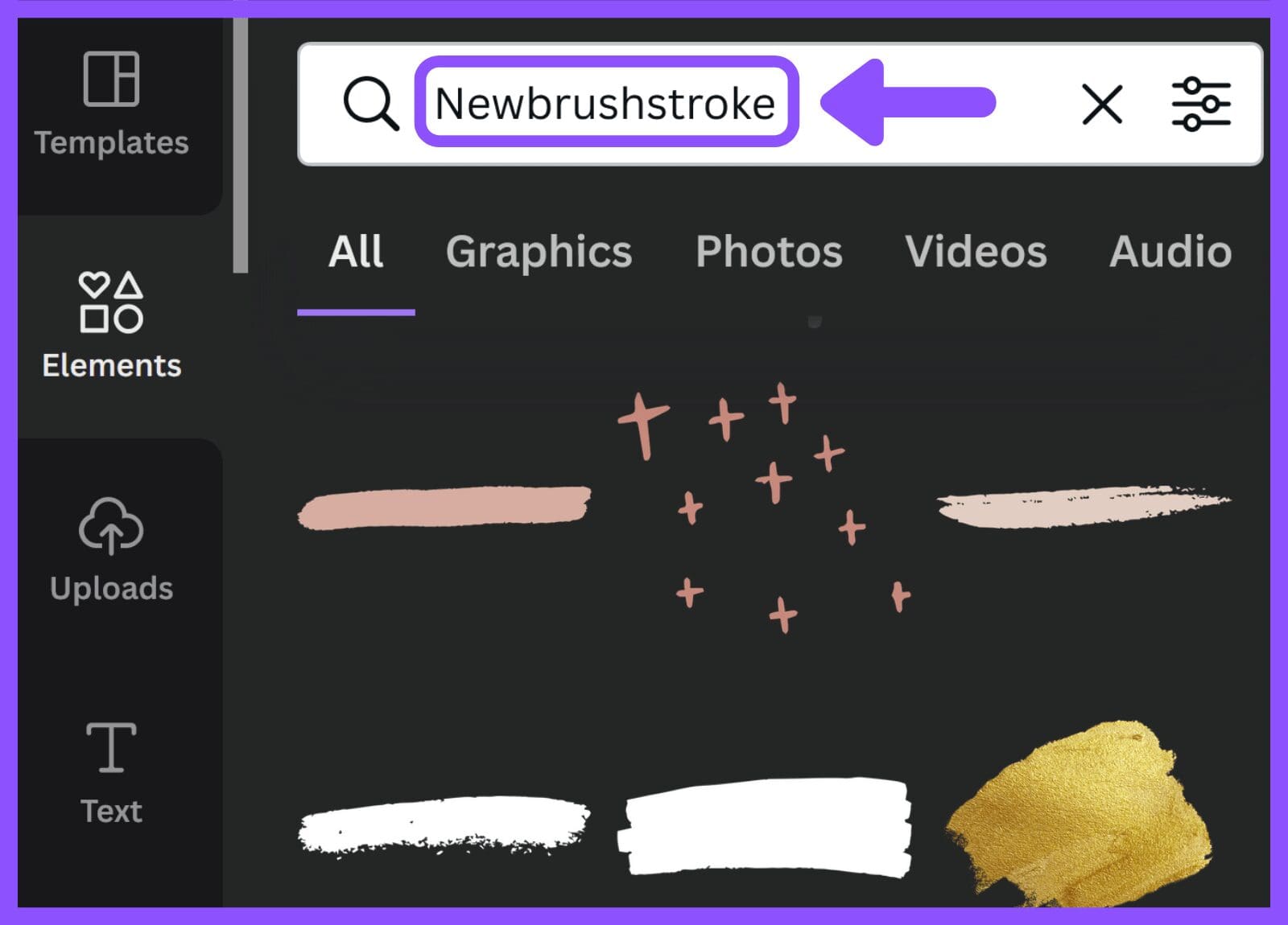 Newbrushstroke - Canva Keyword Elements