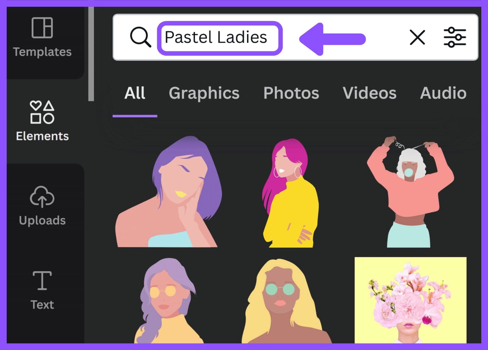 Pastel Ladies - Canva Keyword Elements