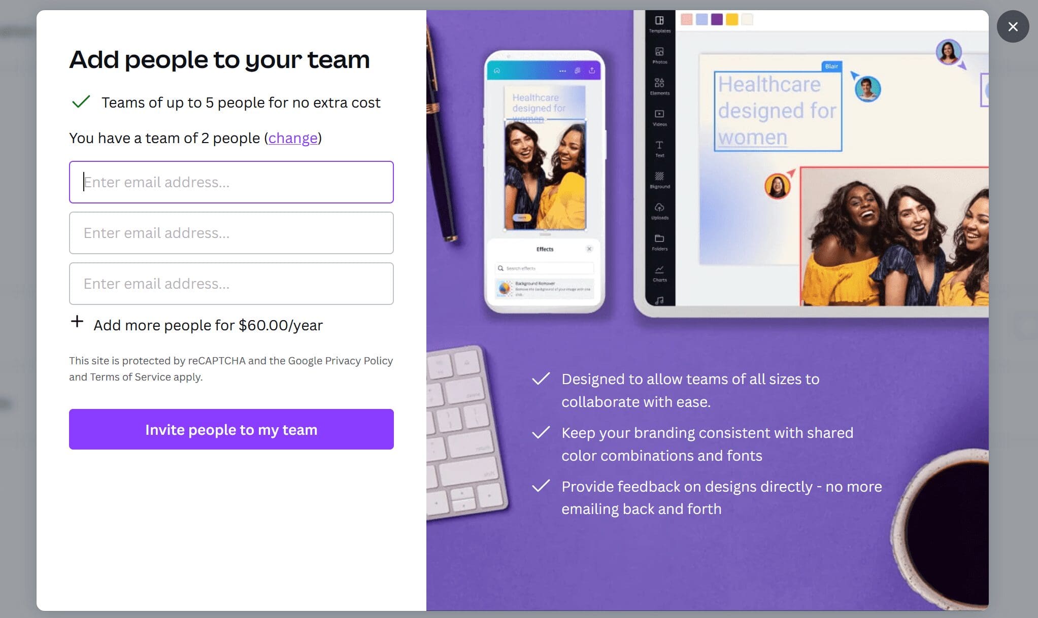 Canva for teams Invite Link Free