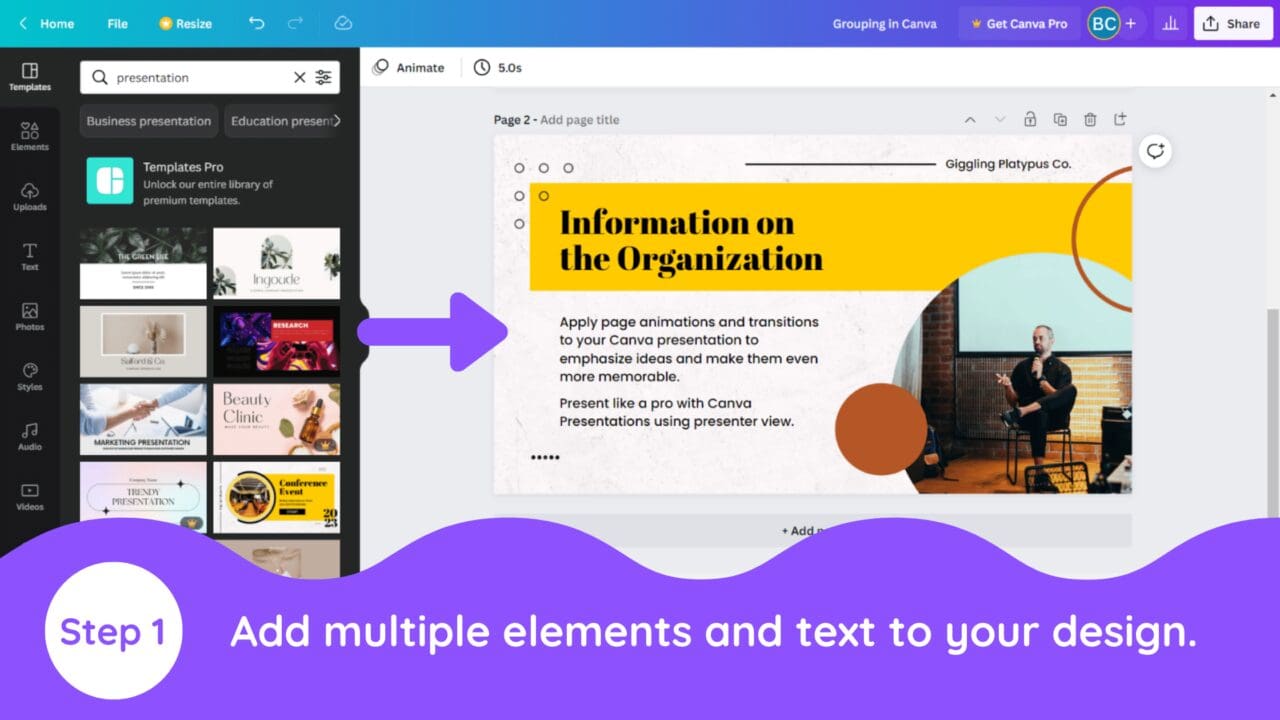How to Group Elements in Canva Blogging Guide