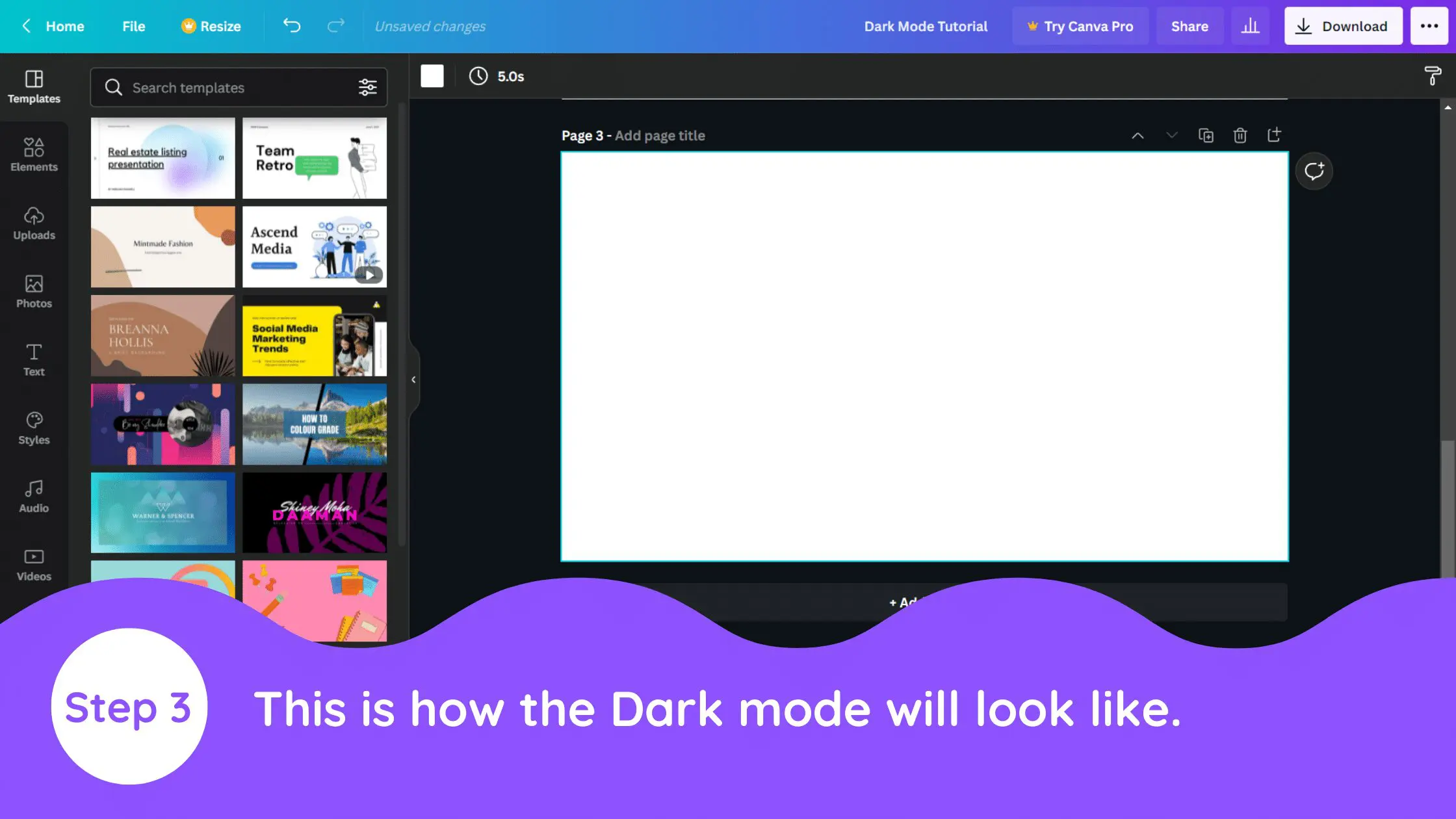 How to Use Dark Mode in Canva, How do you get dark mode on canva, dark mode for canva, canva dark mode android, How to Enable Canva Dark Mode