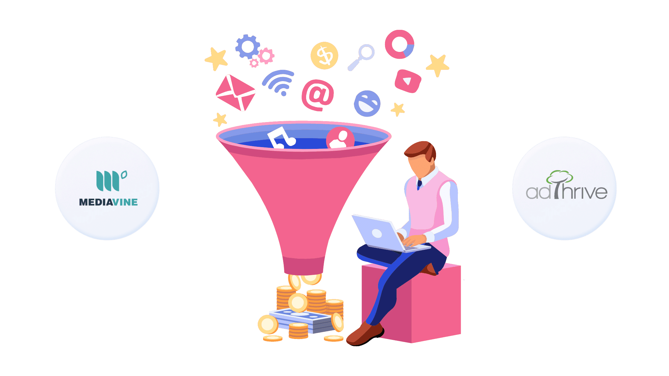 Mediavine vs AdThrive Illustration Mediavine vs AdThrive Illustration