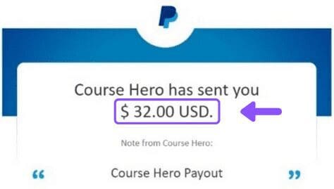 Course Hero Earnings Payout