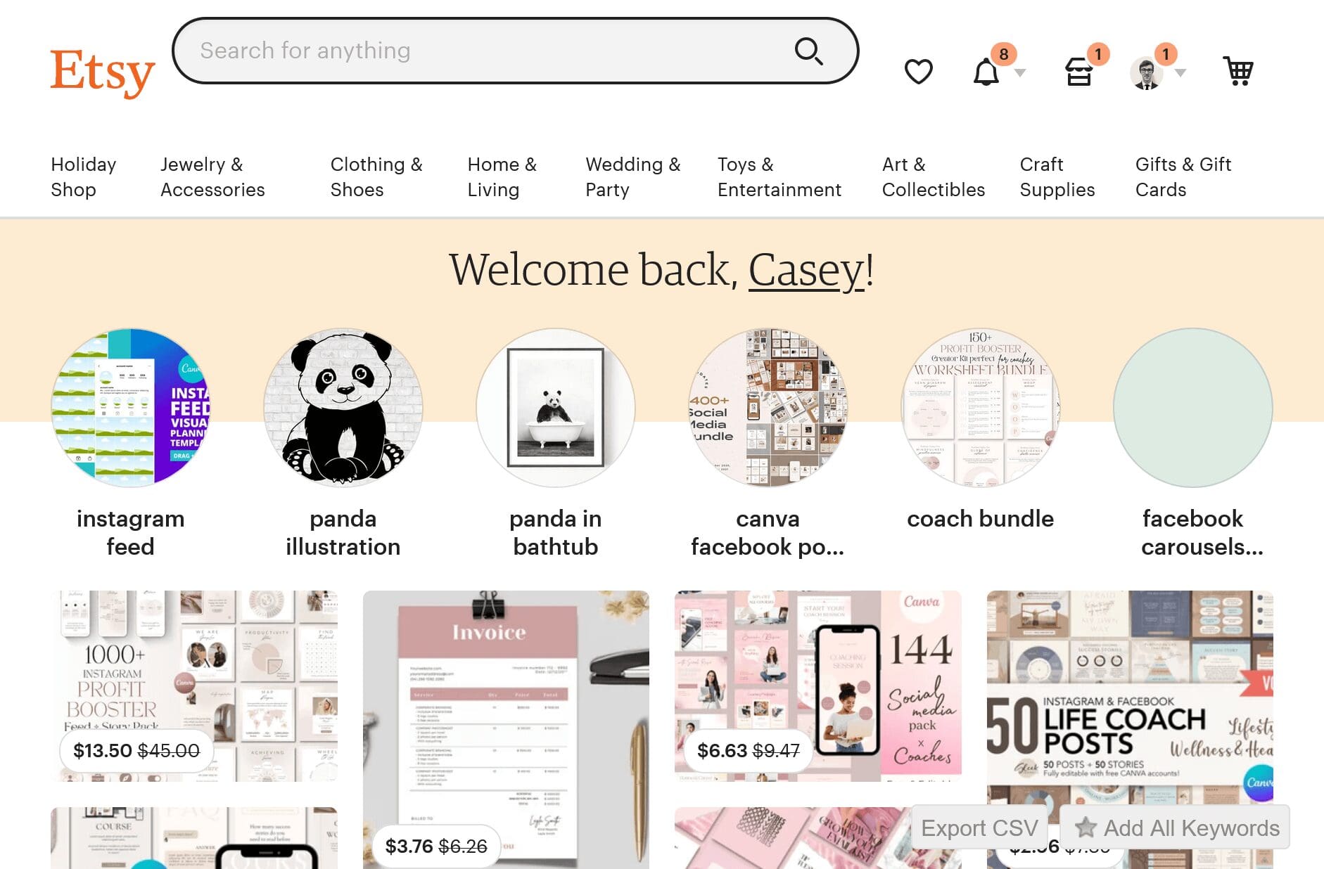 Screenshot 2022-12-01 at 19-35-03 Etsy - Shop for handmade vintage custom and unique gifts for everyone(1) Affiliate Marketing Illustration Blogging Guide