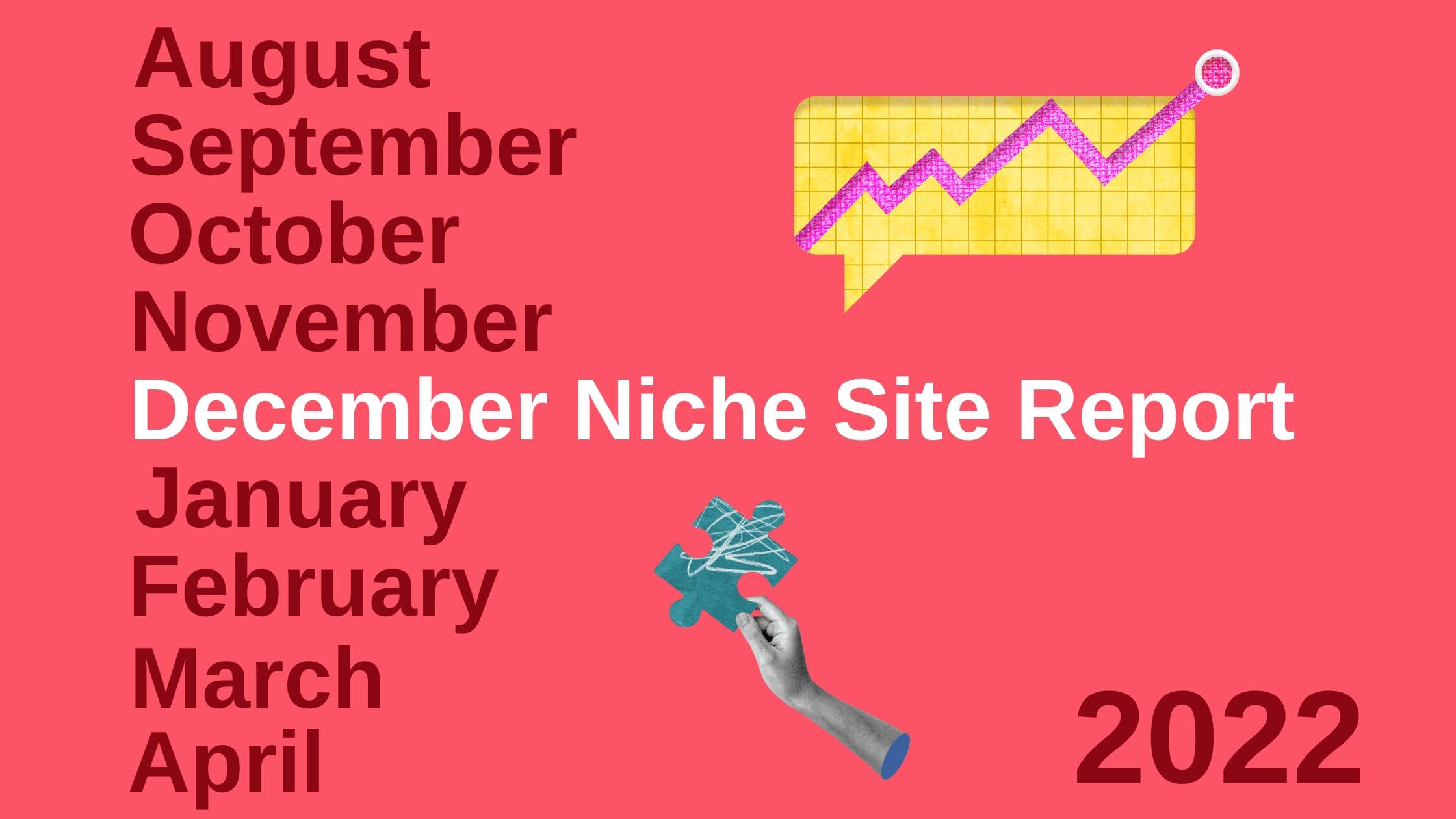 December 2022 Niche Site Report, niche site portfolio, niche site income, blogging guide niche site portfolio