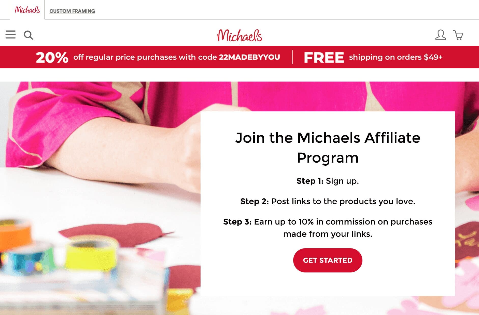 michaels affiliate program