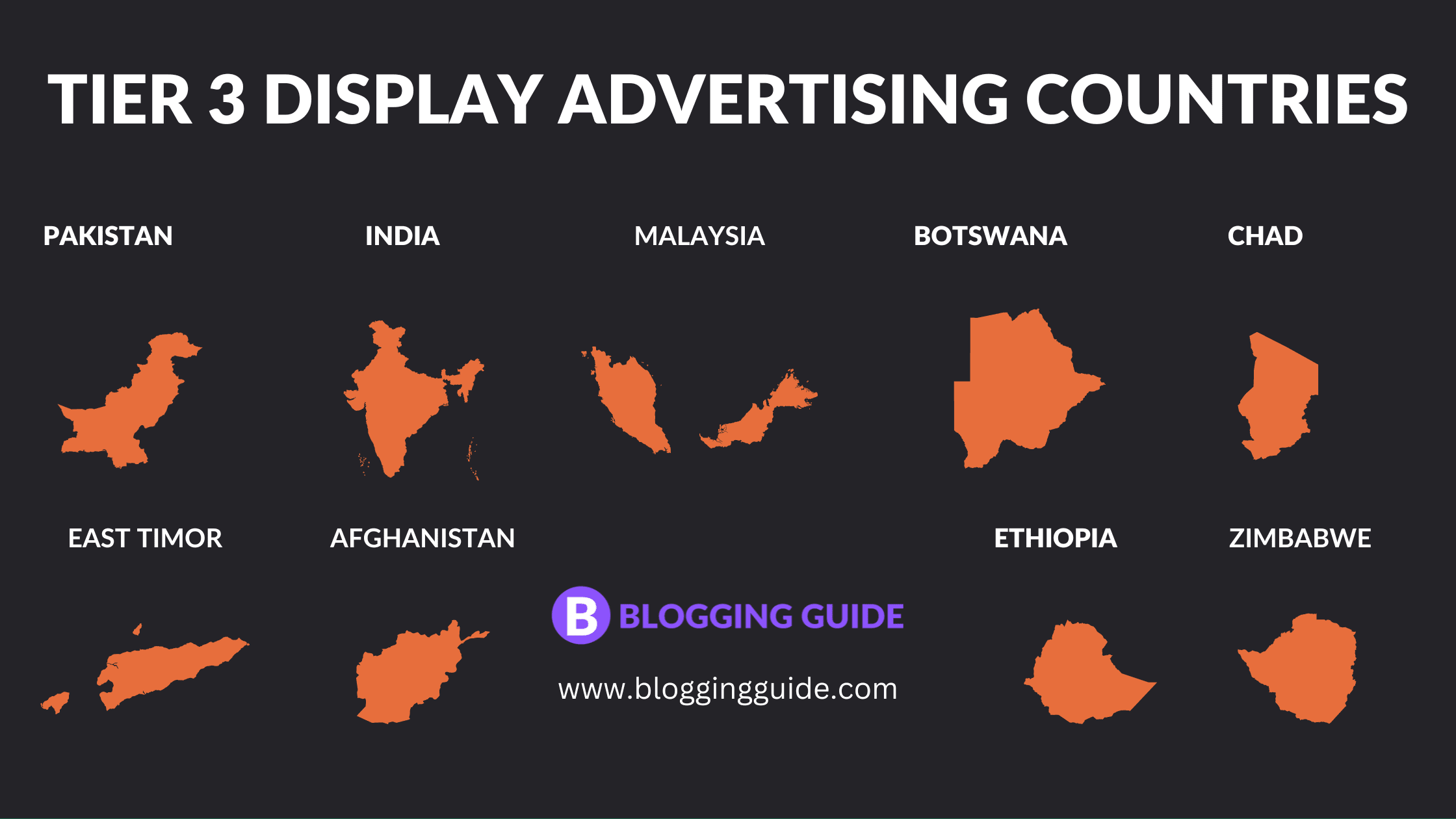 Tier 3 Display Advertising Countries, tier 3 ad country list