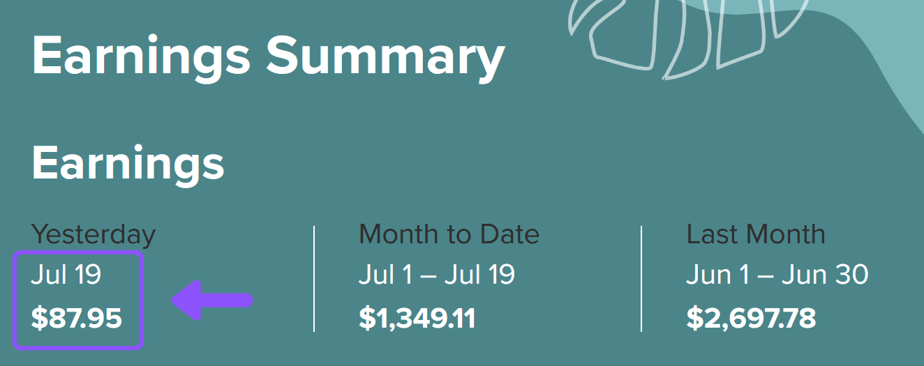 Mediavine Earnings Screenshot 2