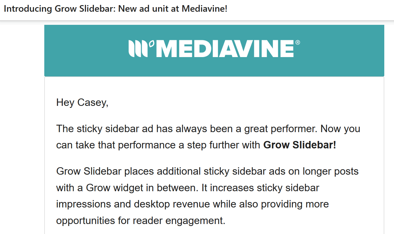 Grow Slidebar Email<br />
